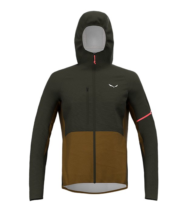 Salewa pánská bunda Vento PTX 2.5L, zelená/hnědá, 48/M